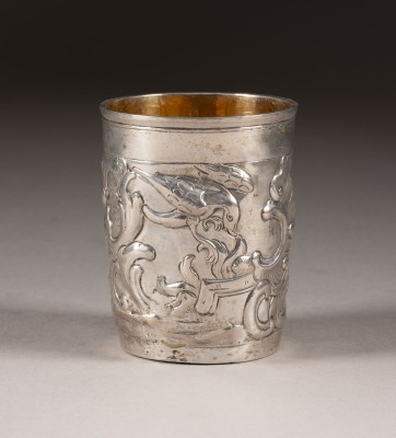 Auction <br>A SILVER BEAKER