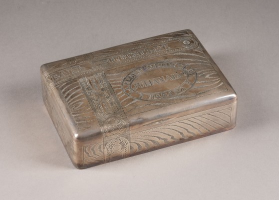 Auction <br>A SILVER CIGAR CIGAR CASE
