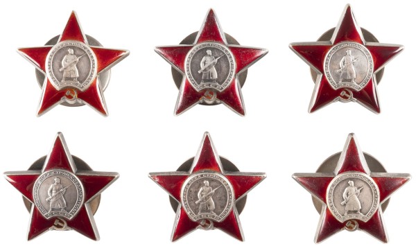 Picture SAMMLUNG VON SECHS ORDEN DES ROTEN STERNS