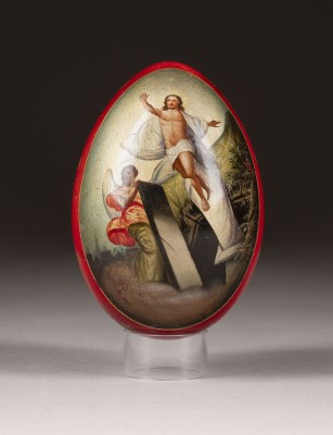 Auktion <br>OSTEREI MIT DER AUFERSTEHUNG CHRISTI UND MOSKAUER STADTANSICHT