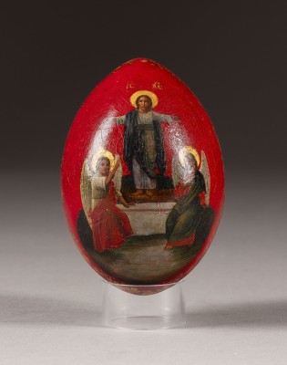 Auktion <br>EI MIT MOSKAUER STADTANSICHT UND DER AUFERSTEHUNG CHRISTI