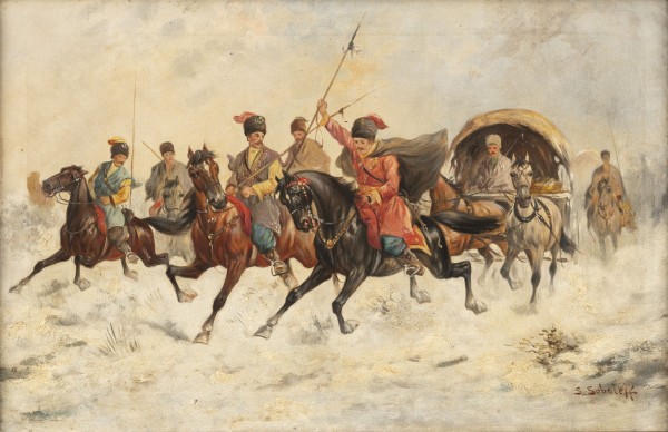 Picture KOSAKEN IN VERSCHNEITER LANDSCHAFT