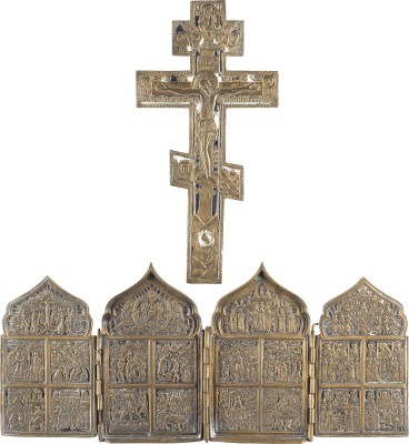 Picture TETRAPTYCHON MIT DEN FESTTAGEN UND HAUSKREUZ