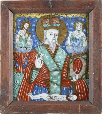 Picture HINTERGLAS-IKONE MIT DEM HEILIGEN CHARALAMPES