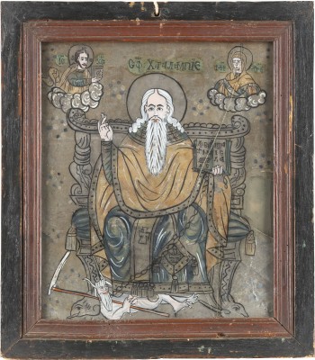 Bild HINTERGLAS-IKONE MIT DEM HEILIGEN CHARALAMPES