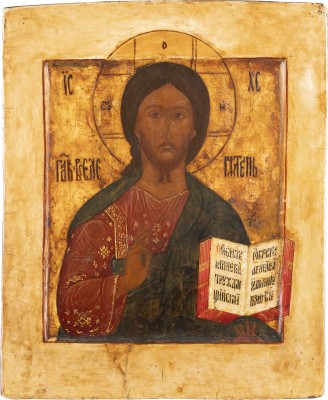 Auktion <br>IKONE MIT CHRISTUS PANTOKRATOR