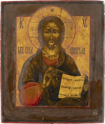 Auktion <br>IKONE MIT CHRISTUS PANTOKRATOR