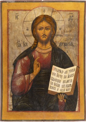 Picture GROSSFORMATIGE IKONE MIT CHRISTUS PANTOKRATOR AUS EINER KIRCHEN-IKONOSTASE