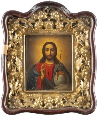 Picture IKONE MIT CHRISTUS DEM WELTENHERRSCHER IM KIOT