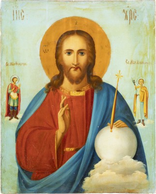 Bild GROSSFORMATIGE IKONE MIT CHRISTUS PANTOKRATOR