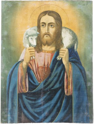 Bild IKONE MIT CHRISTUS, DEM GUTEN HIRTEN