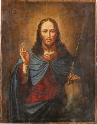 Picture GROSSFORMATIGE IKONE MIT CHRISTUS DEM WELTENHERRSCHER