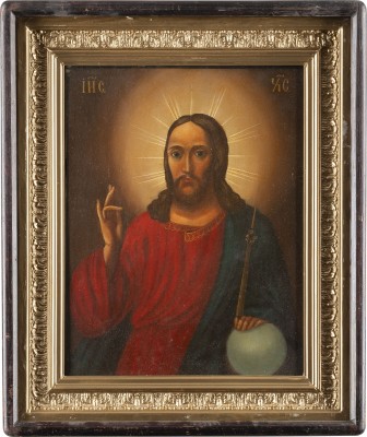 Picture GROSSE IKONE MIT CHRISTUS DEM WELTENHERRSCHER IM KIOT