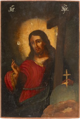Picture GROSSFORMATIGE IKONE MIT CHRISTUS DEM WELTENHERRSCHER UND ERLÖSER