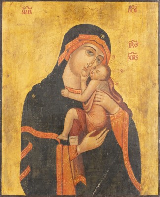 Bild IKONE MIT DER GOTTESMUTTER GLYKOPHILOUSA (KOPIE DER CAMBRAI MADONNA)