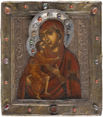 Picture FEINE IKONE MIT DER GOTTESMUTTER FEODOROWSKAJA MIT RIZA
