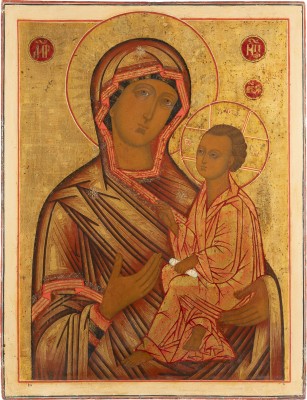 Bild MONUMENTALE IKONE MIT DER GOTTESMUTTER VON TICHWIN (TICHWINSKAJA)
