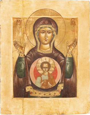 Picture GROSSE UND FEINE IKONE MIT DER GOTTESMUTTER DES ZEICHENS (ZNAMENIE)