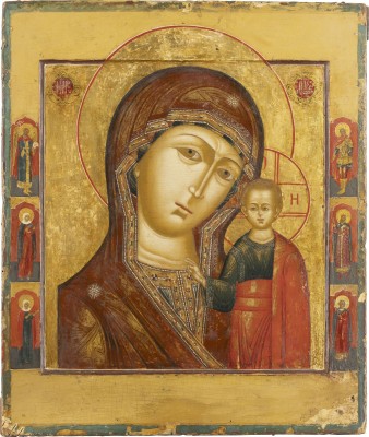Picture SEHR FEINE UND GROSSE IKONE MIT DER GOTTESMUTTER VON KASAN (KASANSKAJA)