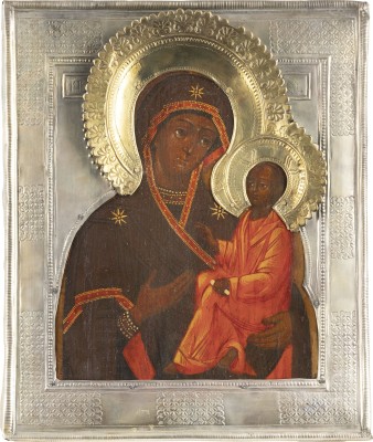 Picture IKONE MIT DER GOTTESMUTTER VON TICHWIN (TICHWINSKAJA) MIT RIZA