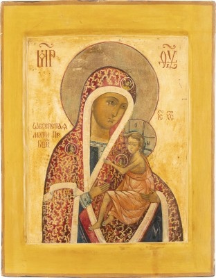 Bild IKONE MIT DER GOTTESMUTTER 'OVSEPETAJA' (DIE ALLGEPRIESENE)