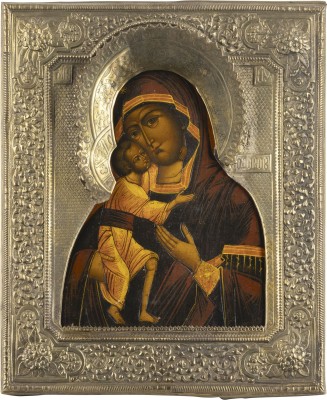 Bild IKONE MIT DER GOTTESMUTTER FEODOROWSKAJA MIT RIZA