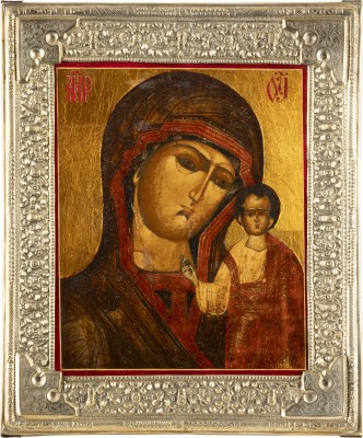 Picture IKONE MIT DER GOTTESMUTTER VON KASAN (KASANSKAJA) MIT BASMA