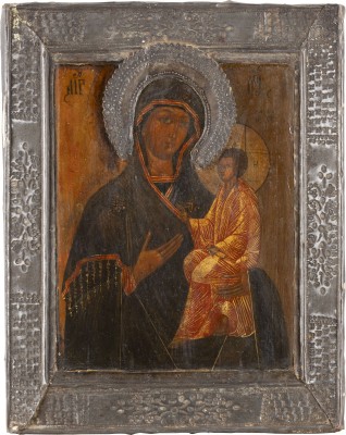 Picture GROSSE IKONE MIT DER GOTTESMUTTER VON TICHWIN (TICHWINSKAJA) MIT BASMA