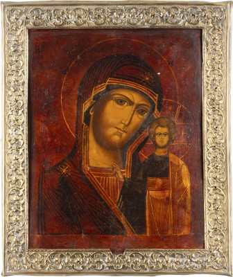 Picture IKONE MIT DER GOTTESMUTTER VON KASAN (KASANSKAJA) MIT BASMA