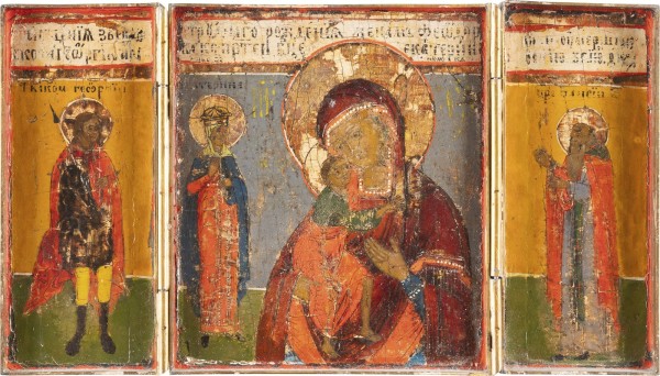 Bild TRIPTYCHON MIT DER GOTTESMUTTER FEODOROWSKAJA