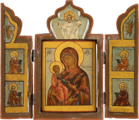 Bild TRIPTYCHON MIT DER DREIHÄNDIGEN GOTTESMUTTER UND DEN EVANGELISTEN