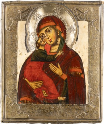 Bild IKONE MIT DER GOTTESMUTTER VON WLADIMIR (WLADIMIRSKAJA) MIT BASMA