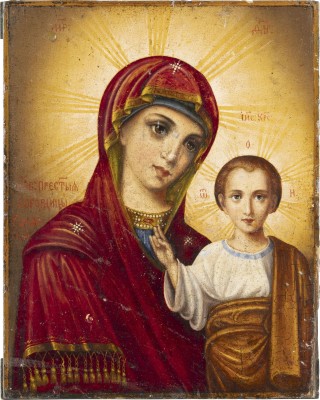 Bild KLEINE IKONE MIT DER GOTTESMUTTER VON KASAN (KASANKSAJA)