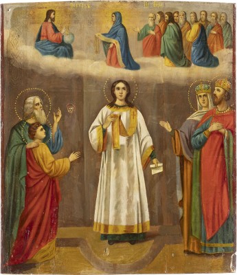 Picture IKONE MIT DEM SCHLEIERWUNDER DER GOTTESMUTTER (POKROW)