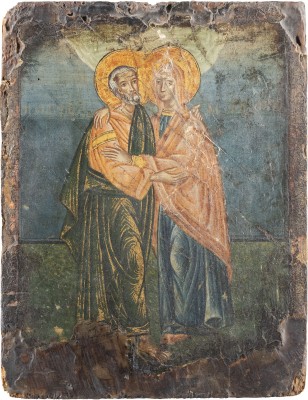 Picture KLEINE IKONE MIT DEN HEILIGEN ANNA UND JOACHIM