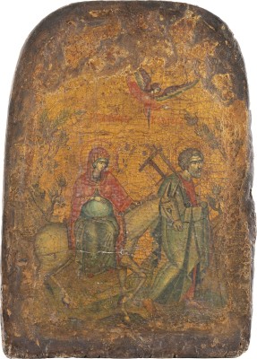 Auktion <br>IKONE MIT DER FLUCHT NACH ÄGYPTEN