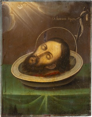 Picture KLEINE IKONE MIT DEM HAUPT JOHANNES DES VORLÄUFERS