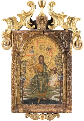 Picture GROSSE IKONE MIT DEM HEILIGEN JOHANNES DEM VORLÄUFER ALS ENGEL DER WÜSTE