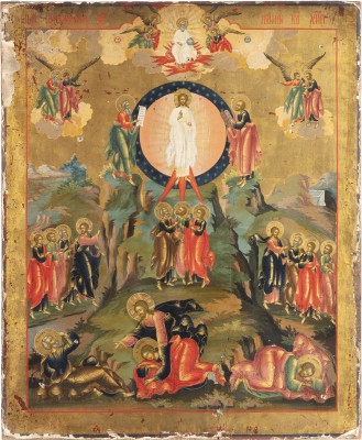 Picture SEHR FEINE UND GROSSFORMATIGE IKONE MIT DER VERKLÄRUNG CHRISTI