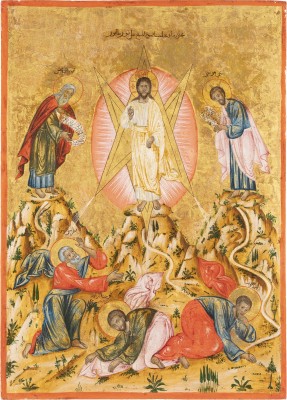 Picture MONUMENTALE MELKITISCHE IKONE MIT DER VERKLÄRUNG CHRISTI AUF DEM BERG TABOR