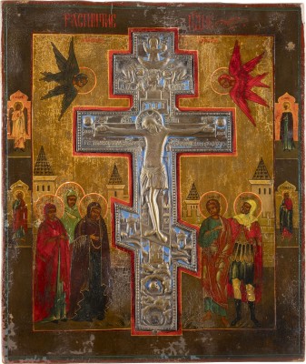 Bild GROSSFORMATIGE STAUROTHEK MIT DER KREUZIGUNG CHRISTI