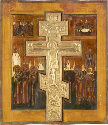 Picture GROSSFORMATIGE STAUROTHEK MIT DER KREUZIGUNG, DER KREUZABNAHME UND DER GRABLEGUNG CHRISTI