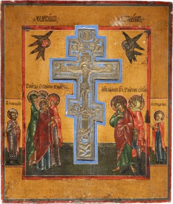 Bild GROSSFORMATIGE STAUROTHEK MIT DER KREUZIGUNG CHRISTI
