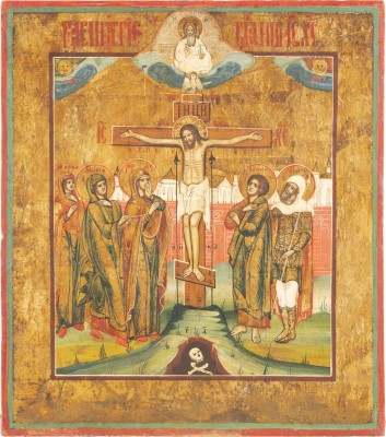 Bild IKONE MIT DER KREUZIGUNG CHRISTI