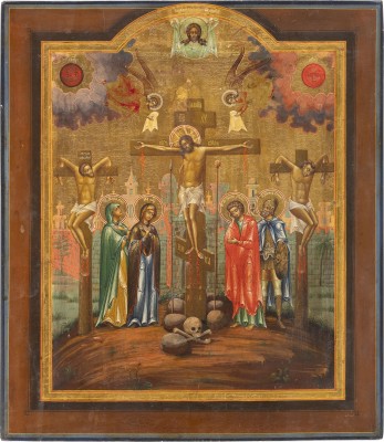 Picture FEINE IKONE MIT DER KREUZIGUNG CHRISTI