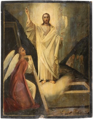Bild GROSSFORMATIGE IKONE MIT DER AUFERSTEHUNG CHRISTI