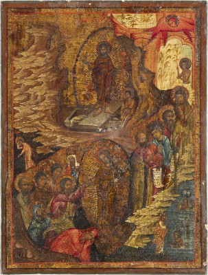 Picture GROSSE IKONE MIT DER AUFERSTEHUNG UND HÖLLENFAHRT CHRISTI