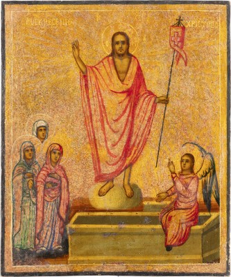 Auction <br>AN ICON SHOWING THE RESURRECTION OF CHRIST