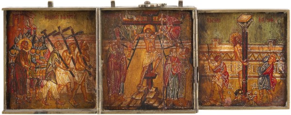 Picture TRIPTYCHON MIT DER GEISSELUNG, DER KREUZTRAGUNG UND KREUZABNAHME
