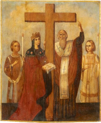 Picture IKONE MIT DER ERHÖHUNG DES WAHREN KREUZES